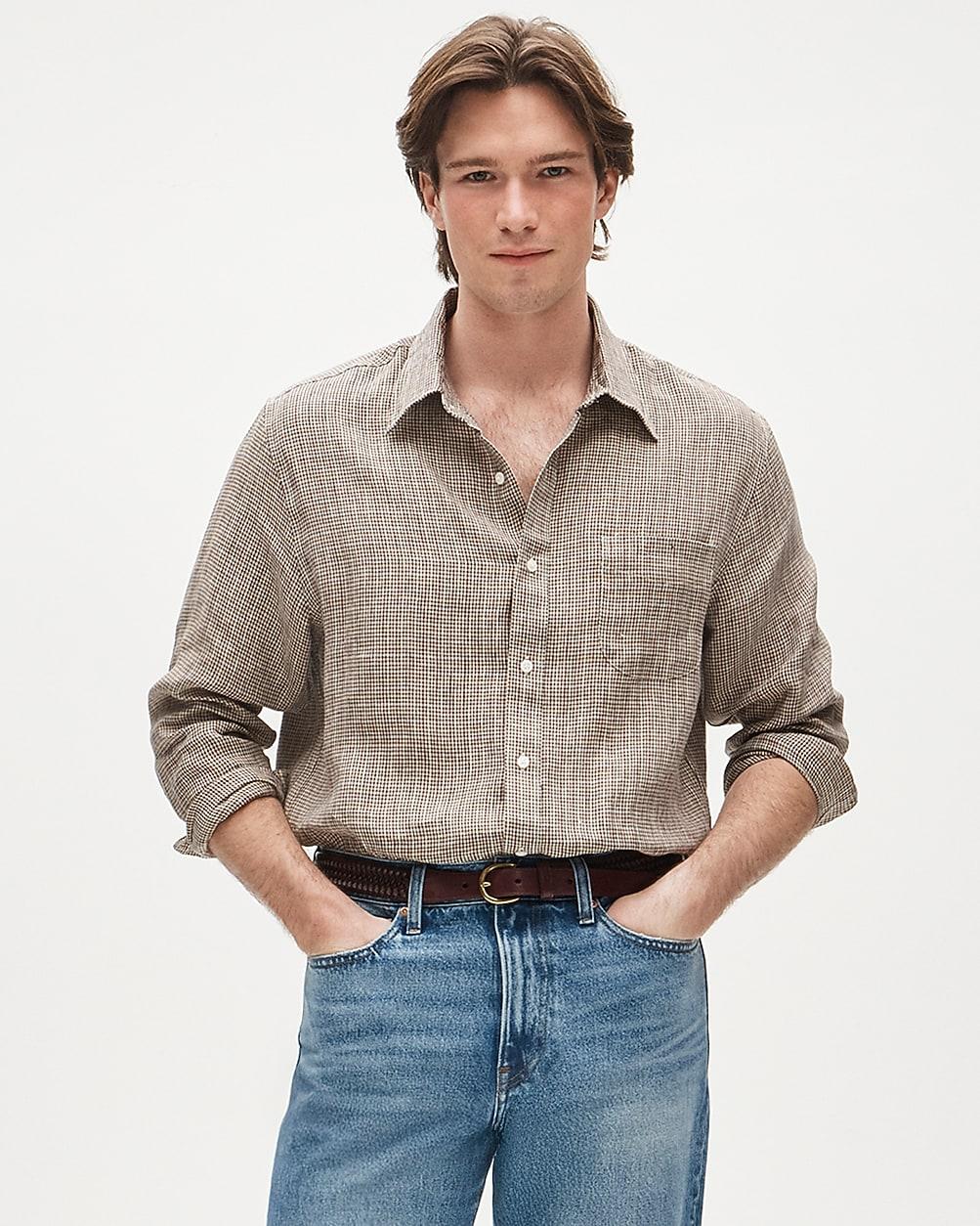 Slim Untucked Baird McNutt Irish linen point-collar shirt by J.CREW