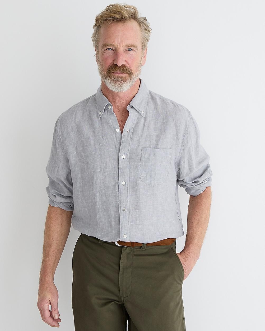 Slim Untucked Baird McNutt Irish linen shirt by J.CREW