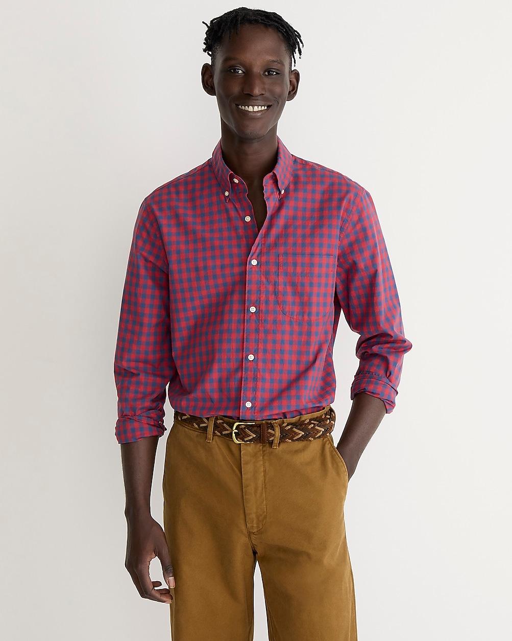 Slim Untucked Secret Wash cotton poplin shirt by J.CREW