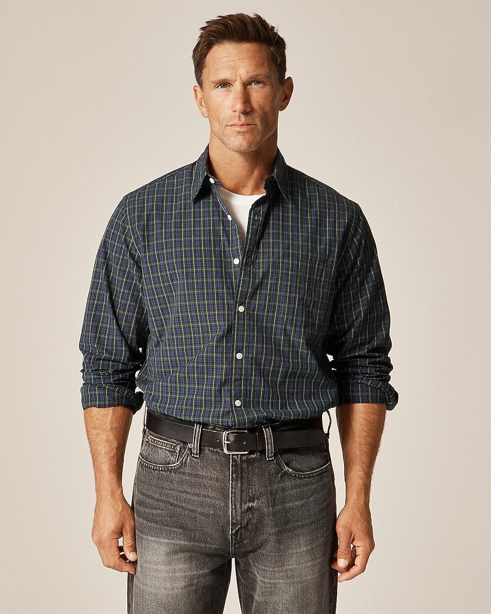 Slim Untucked Secret Wash cotton poplin shirt with point collar by J.CREW