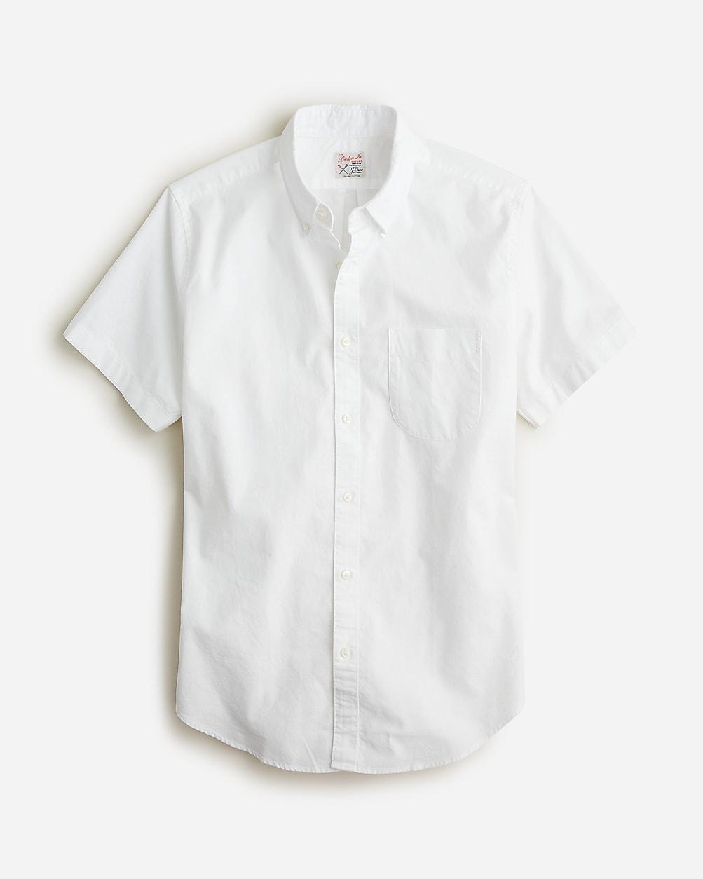 Slim short-sleeve Broken-in organic cotton oxford shirt by J.CREW