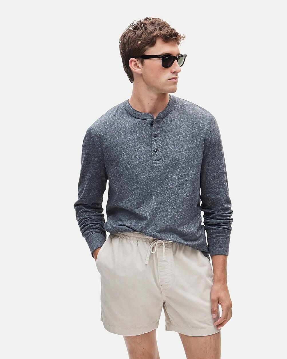 Slim vintage-wash cotton henley by J.CREW