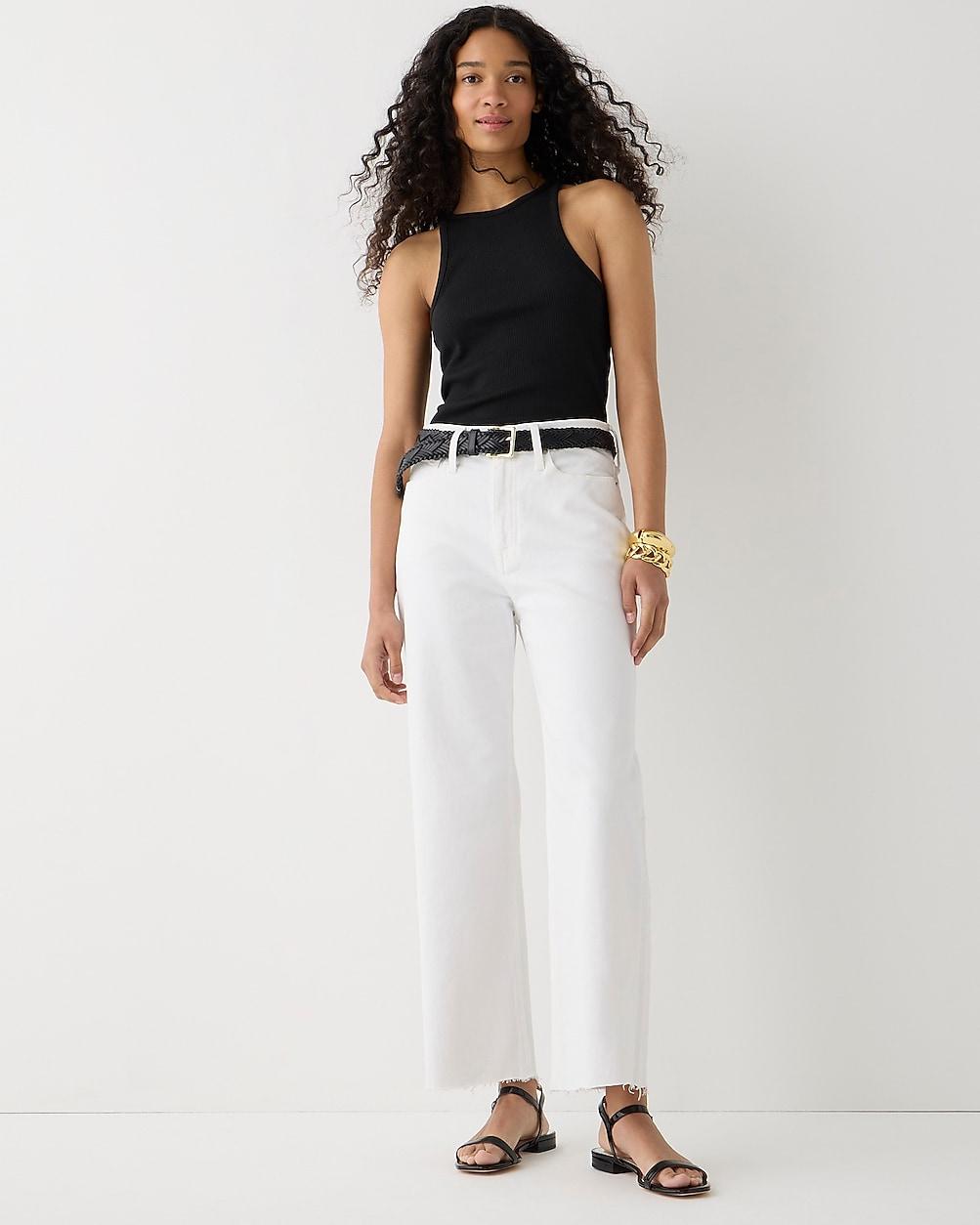 Slim wide-leg jean in white wash by J.CREW