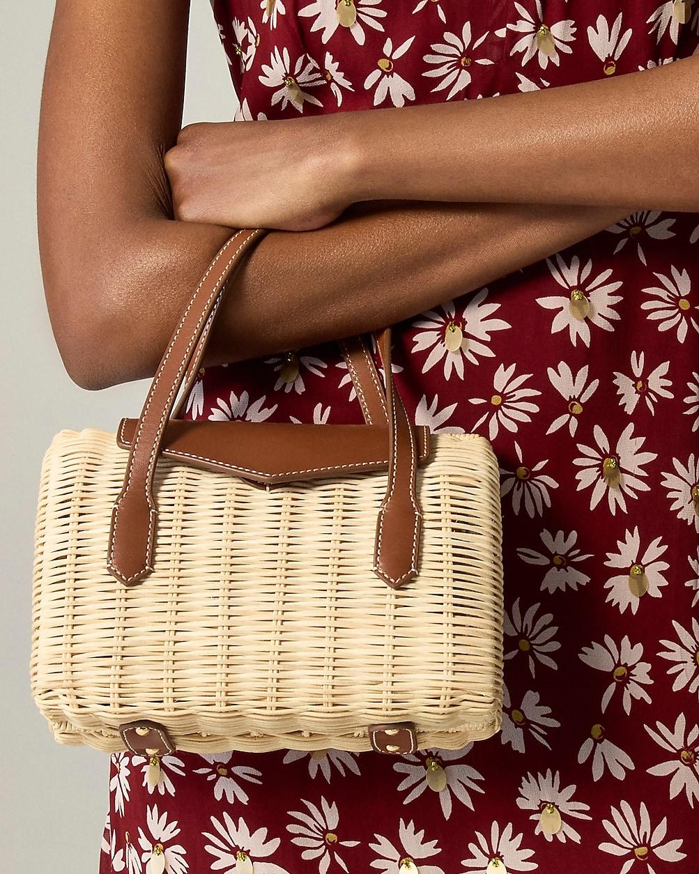 Small rattan top-handle bag by J.CREW