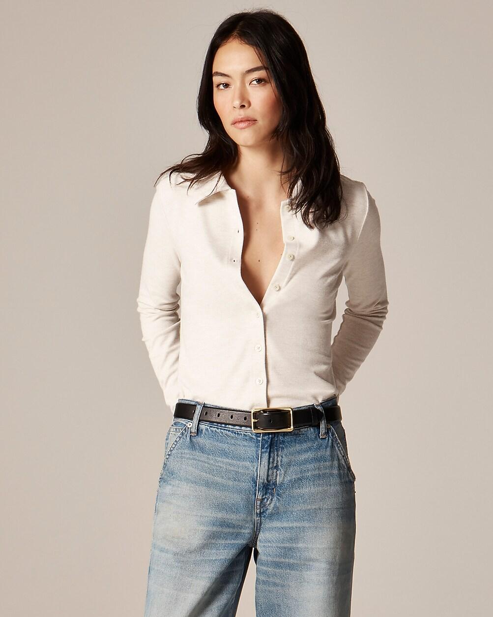 Soft rib cardigan top by J.CREW