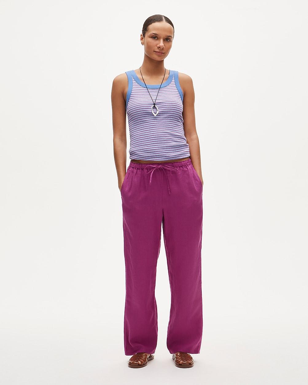 Soleil pant in linen by J.CREW