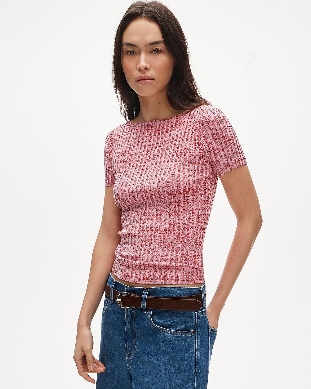 Space-dyed boatneck sweater-tee by J.CREW