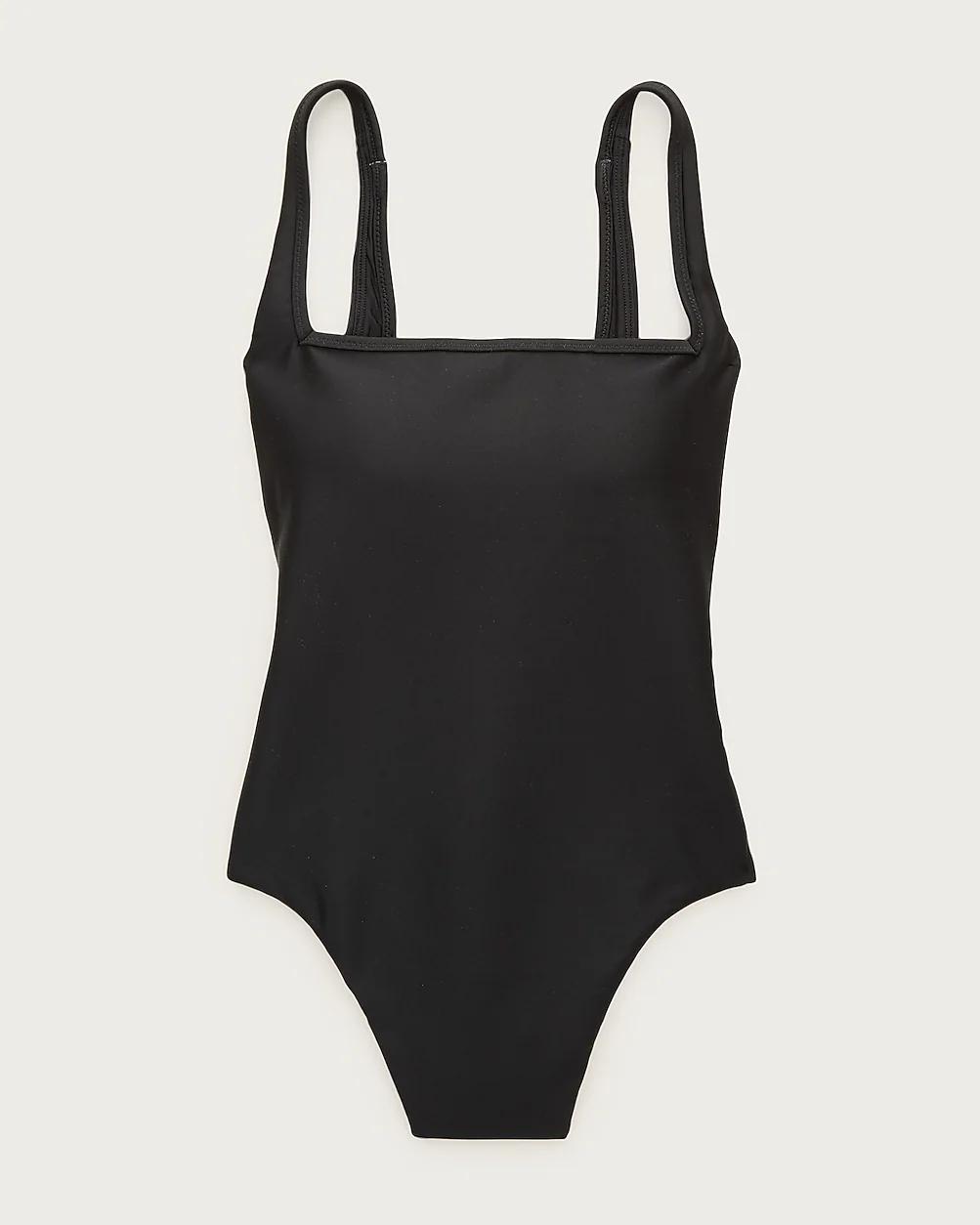 Squareneck one-piece in Classic Sculpt™ by J.CREW
