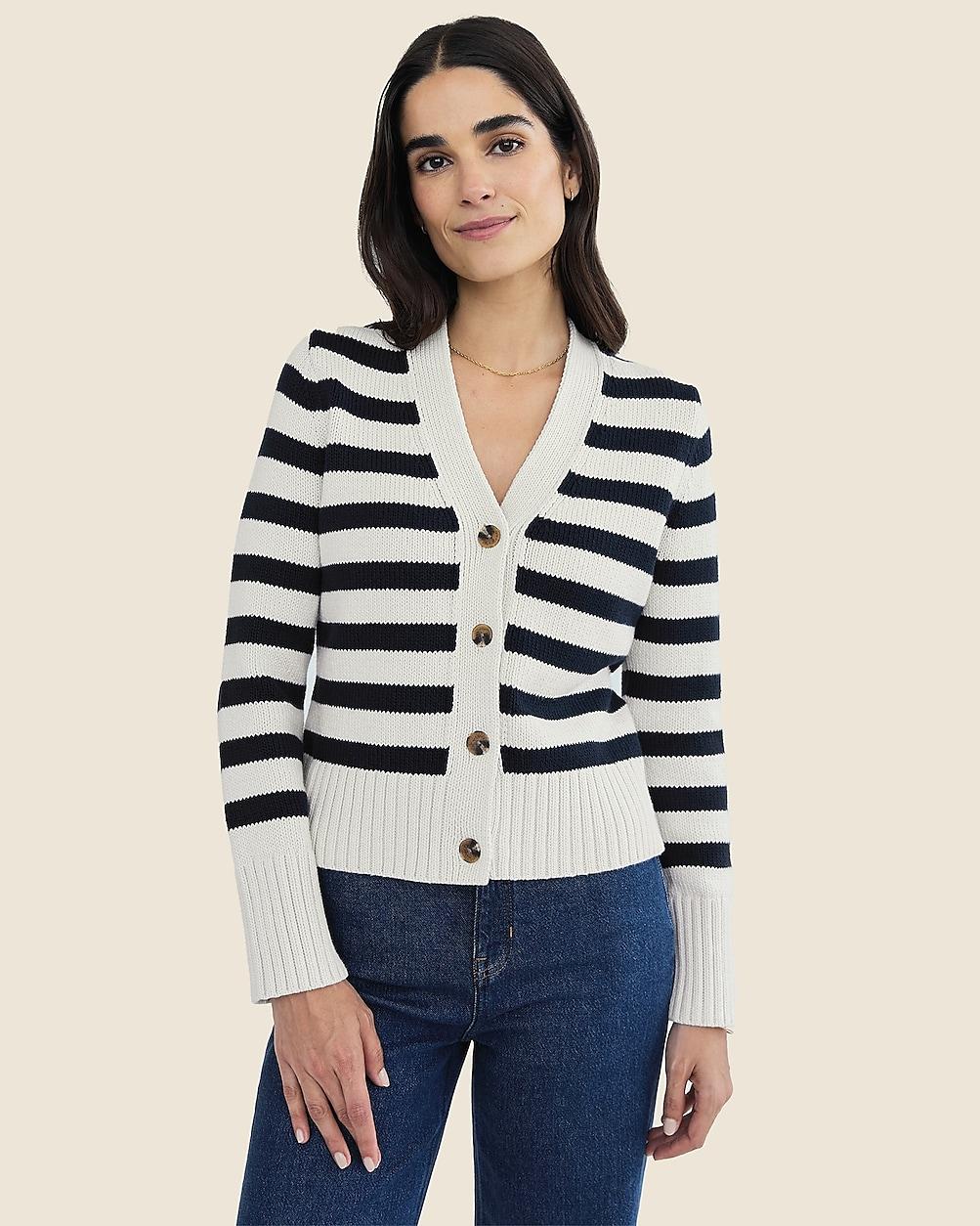State of Cotton NYC Peyton striped cardigan sweater by J.CREW