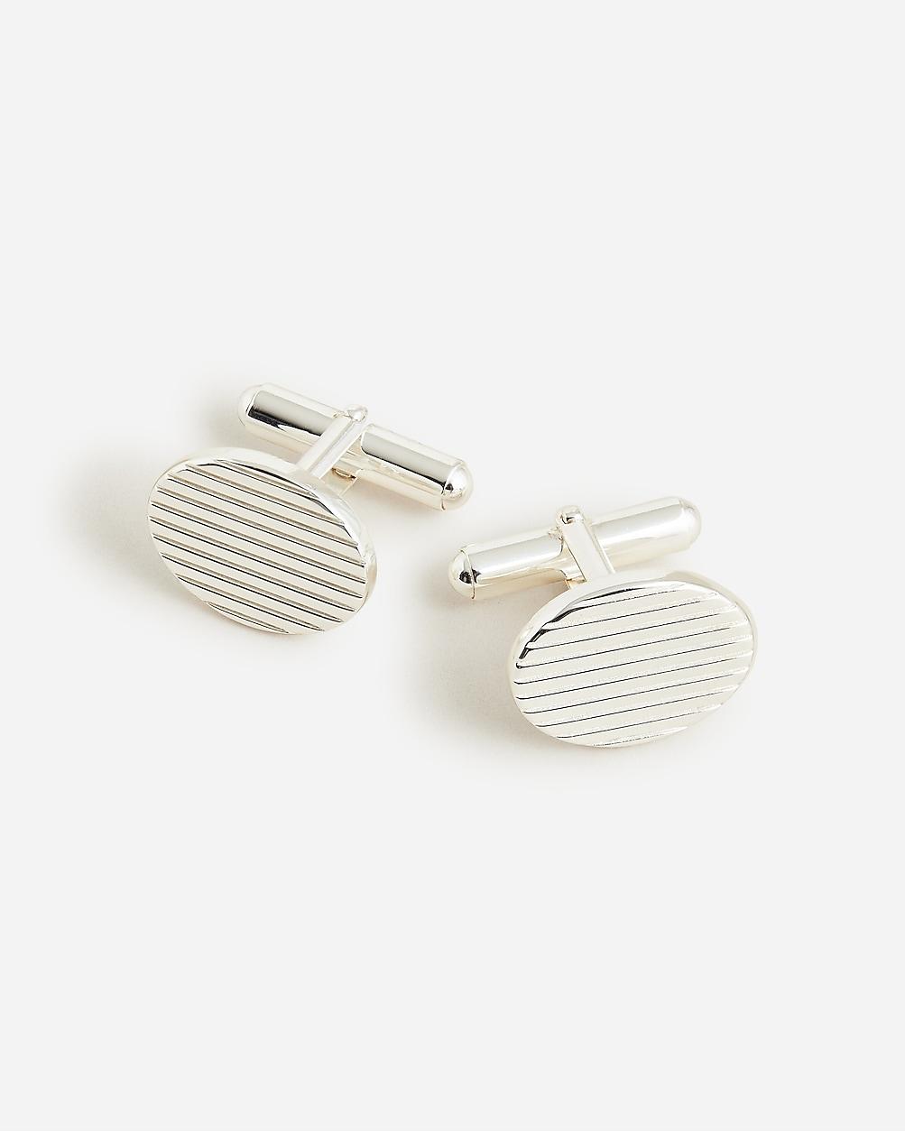 Sterling silver oval cuff links by J.CREW