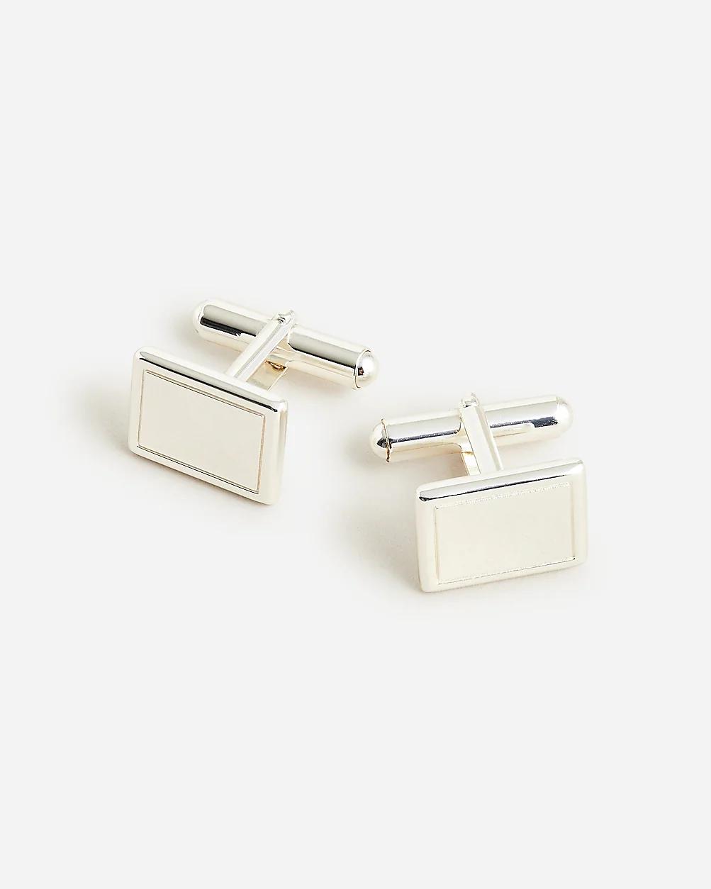 Sterling silver rectangle cuff links by J.CREW