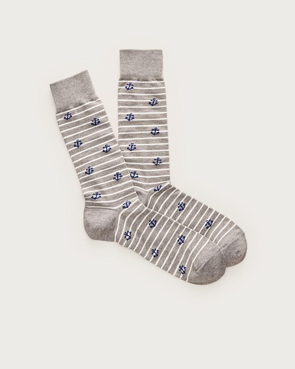 Striped anchor critter socks by J.CREW