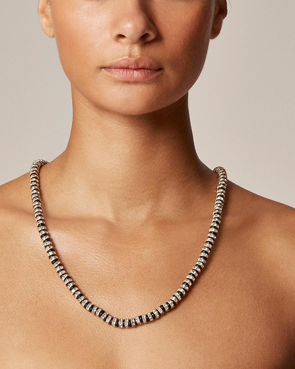 Striped crystal necklace by J.CREW