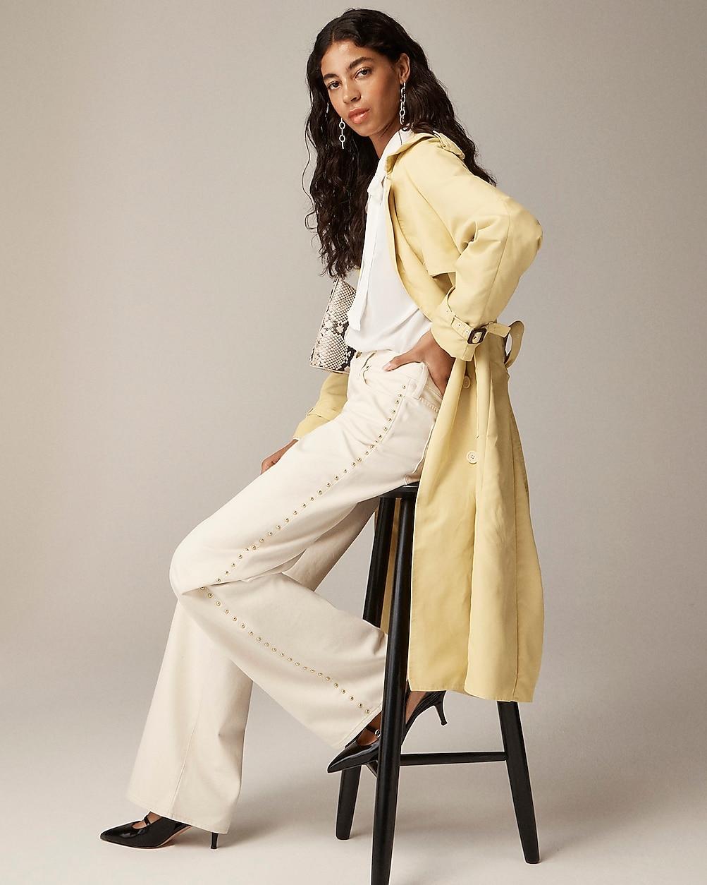 Studded lower-rise wide-leg jean in 1984 rigid by J.CREW