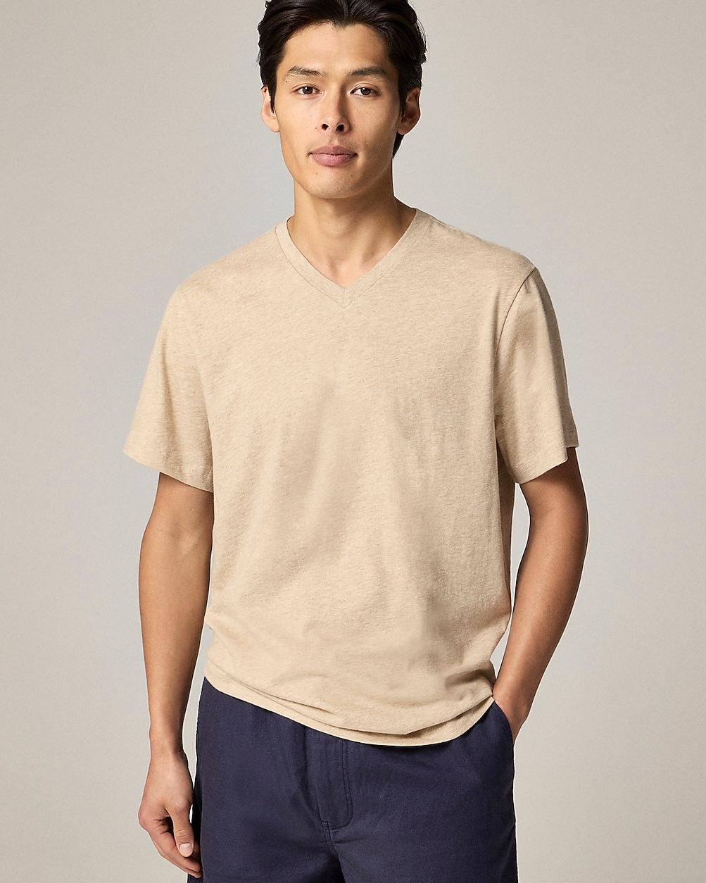 Sueded cotton V-neck T-shirt by J.CREW