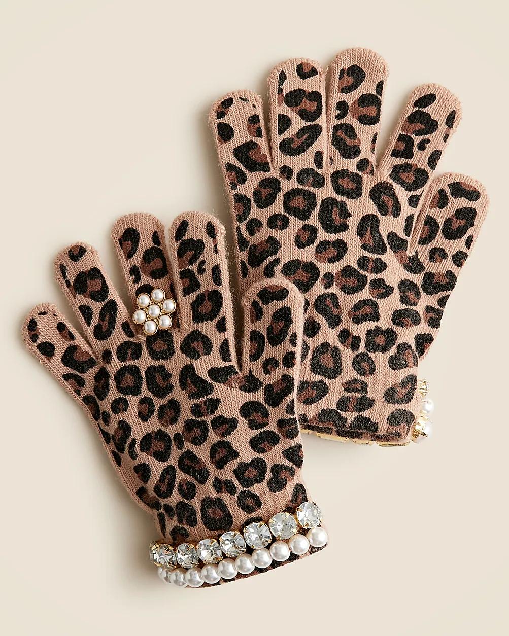 Super Smalls X Crewcuts girls' embellished leopard gloves by J.CREW