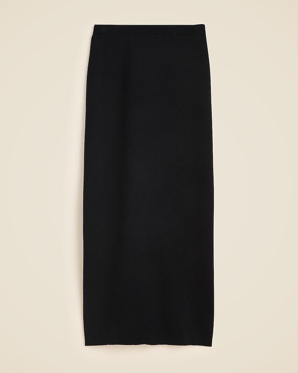 Sweater midi skirt in double-faced merino wool blend by J.CREW