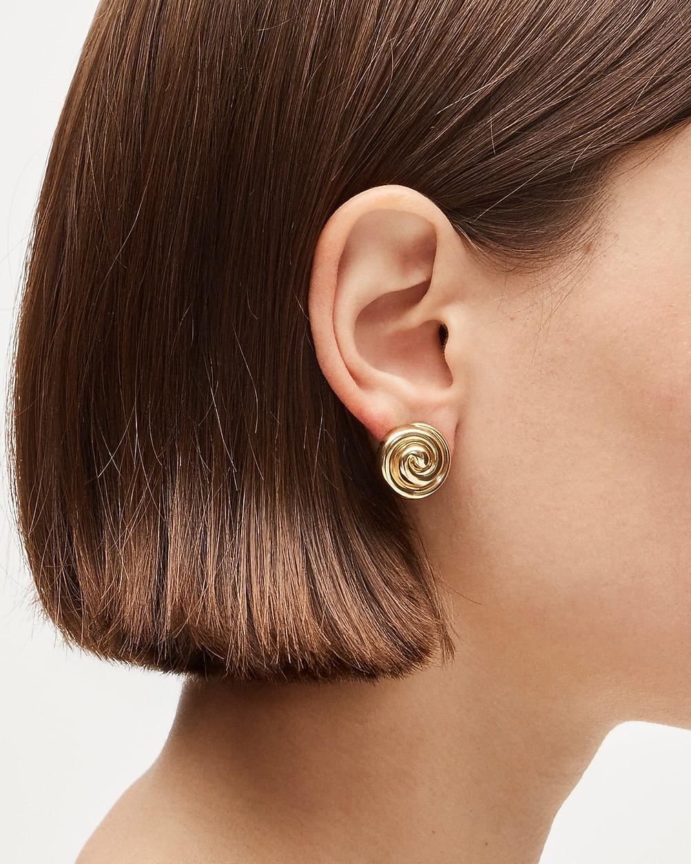 Swirl button earrings by J.CREW