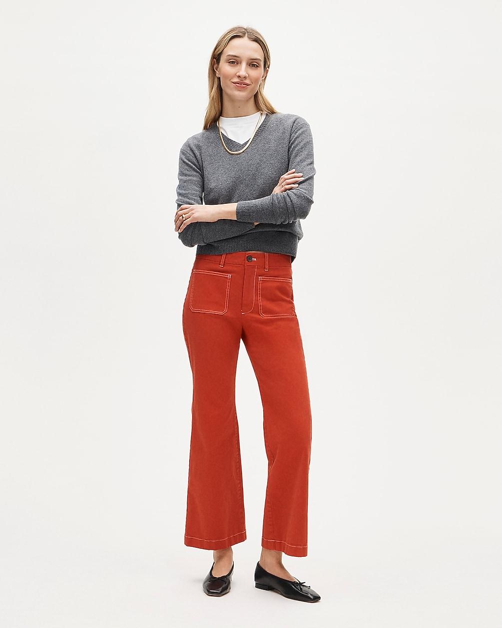 Tall Charley kickout crop pant in chino by J.CREW
