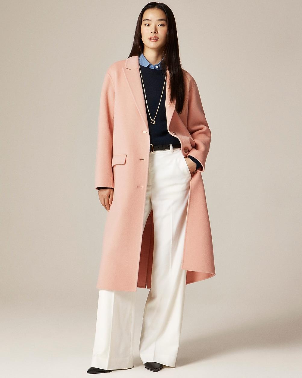 Tall Chiara topcoat in Italian double face by J.CREW