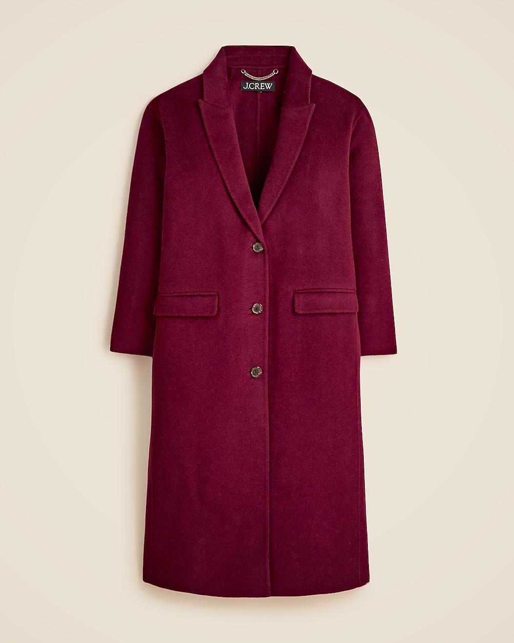Tall Chiara topcoat in Italian double face by J.CREW