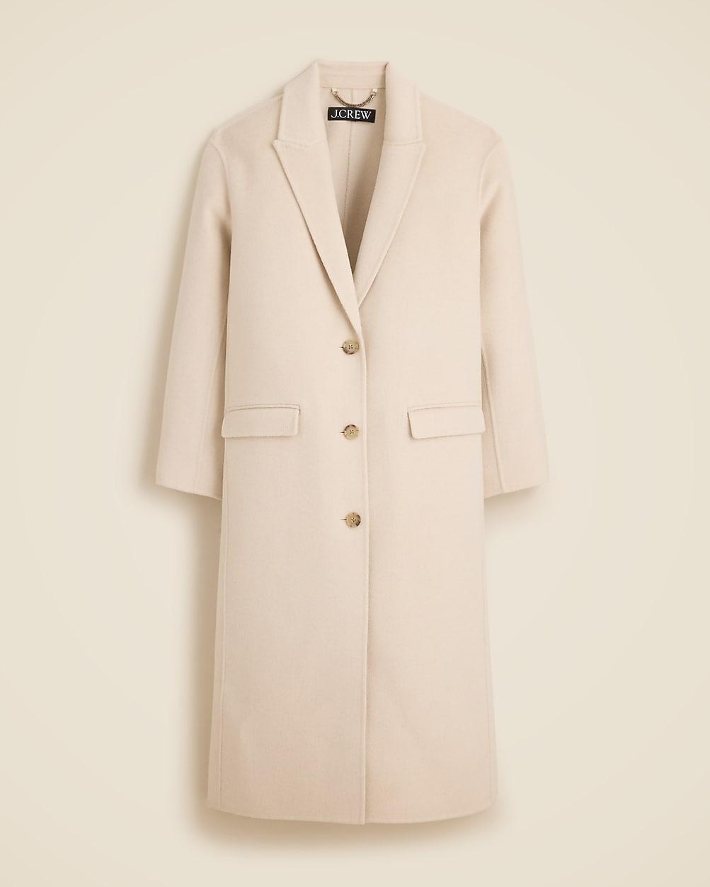 Tall Chiara topcoat in Italian double face by J.CREW