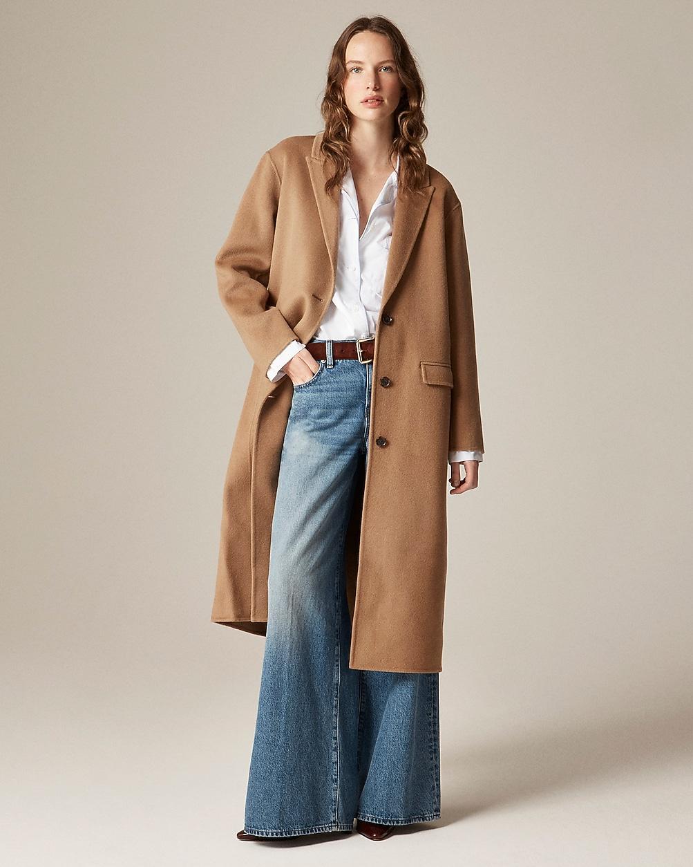 Tall Chiara topcoat in Italian double face by J.CREW