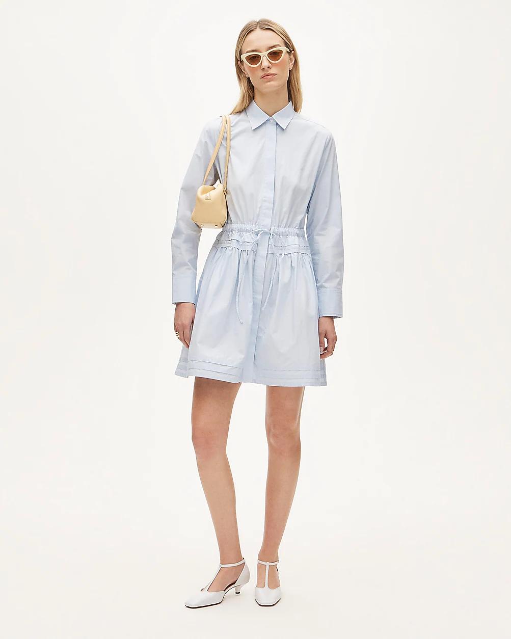 Tall Elena mini shirt-dress in cotton poplin by J.CREW