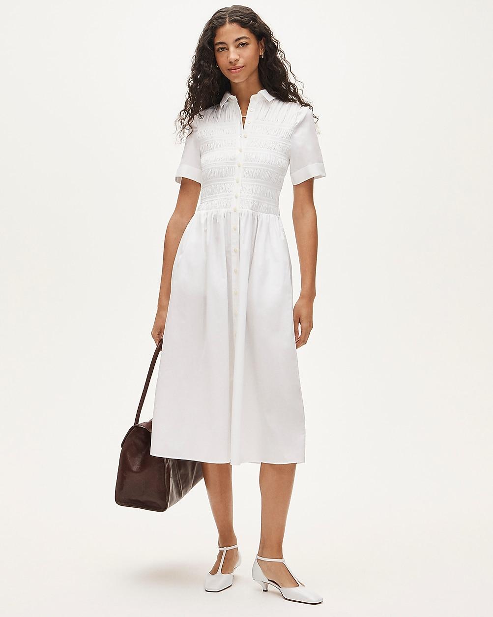 Tall Elsie shirt-dress in cotton poplin by J.CREW