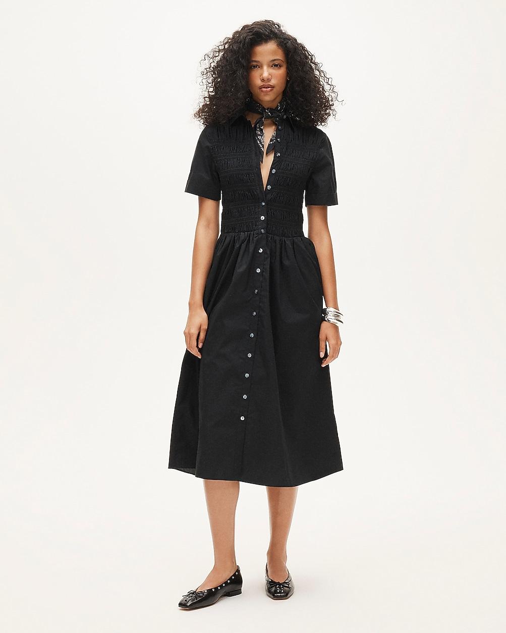 Tall Elsie shirt-dress in cotton poplin by J.CREW