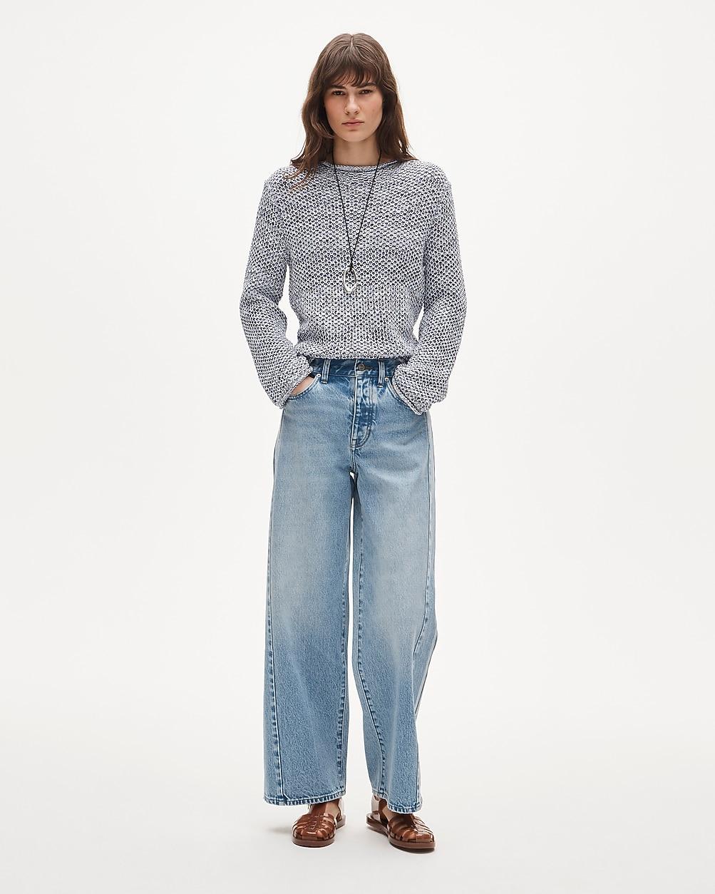 Tall Everyday side-panel wide-leg ankle jean in rigid by J.CREW
