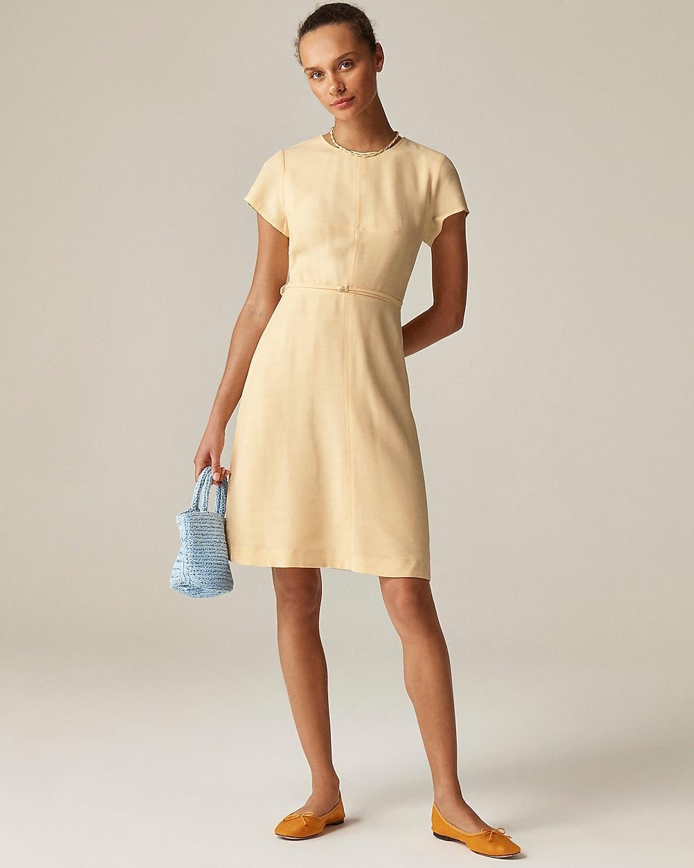 Tall Mathilde cap-sleeve dress in luster canvas by J.CREW Tall Mathilde cap-sleeve dress in luster canvas by J.CREW