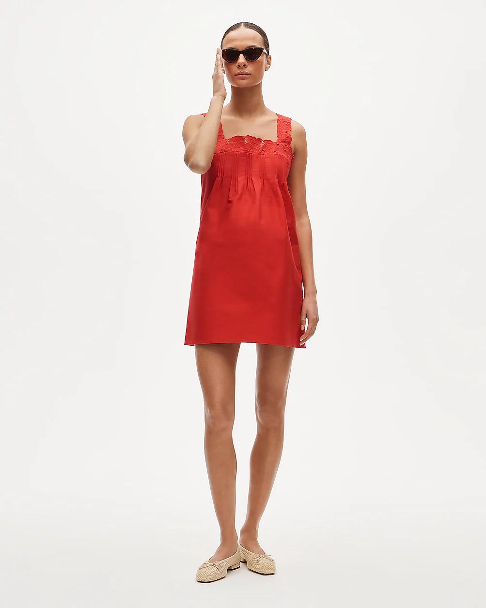 Tall Ondine mini dress in double cotton poplin by J.CREW