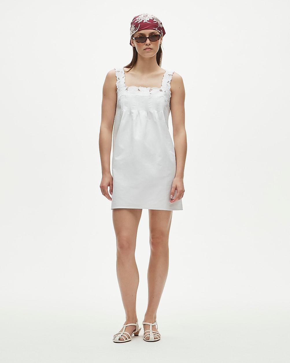 Tall Ondine mini dress in double cotton poplin by J.CREW