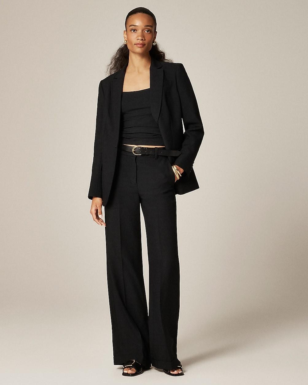 Tall cuffed wide-leg trouser in luster canvas by J.CREW Tall cuffed wide-leg trouser in luster canvas by J.CREW