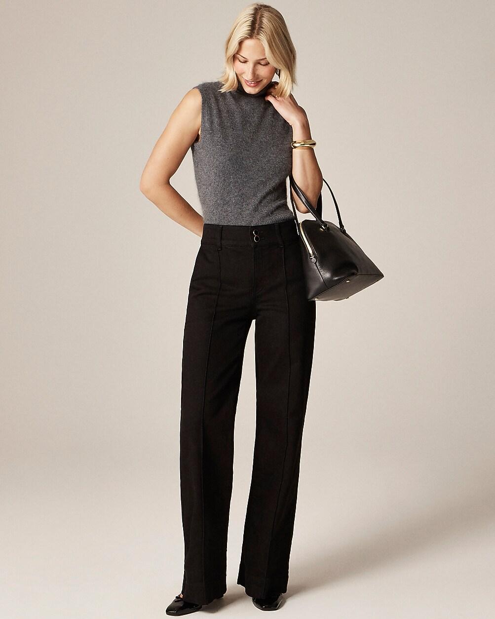 Tall denim trouser jean with stacked buttons by J.CREW