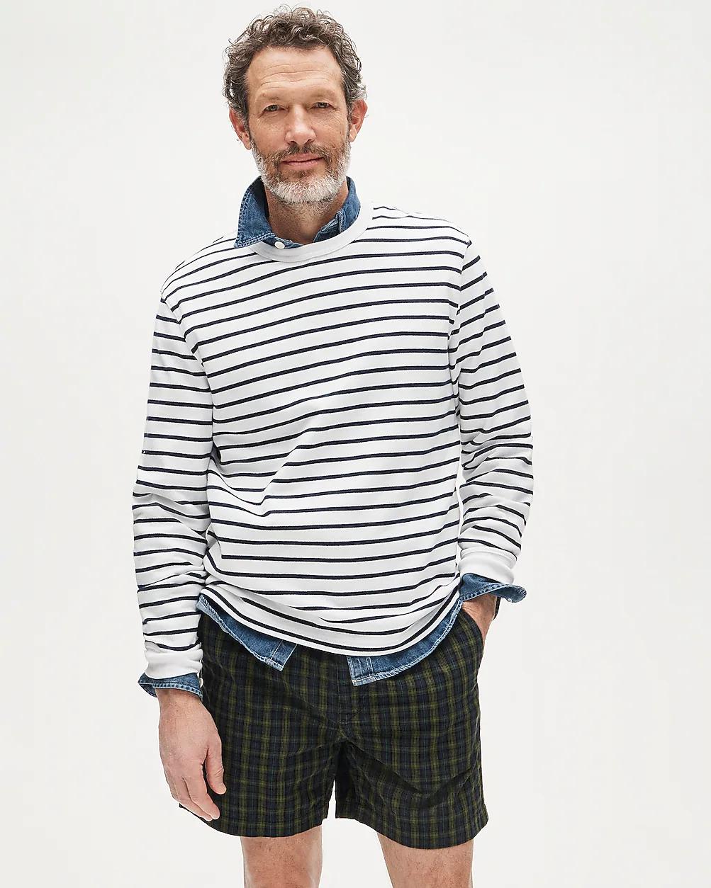 Tall long-sleeve crewneck in maritime jersey by J.CREW