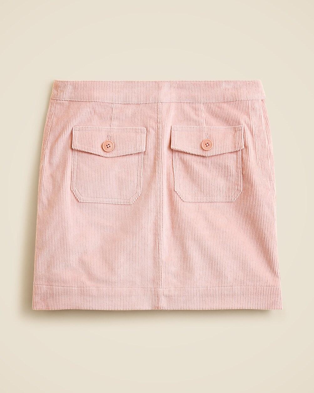 Tall patch-pocket mini skirt in corduroy by J.CREW