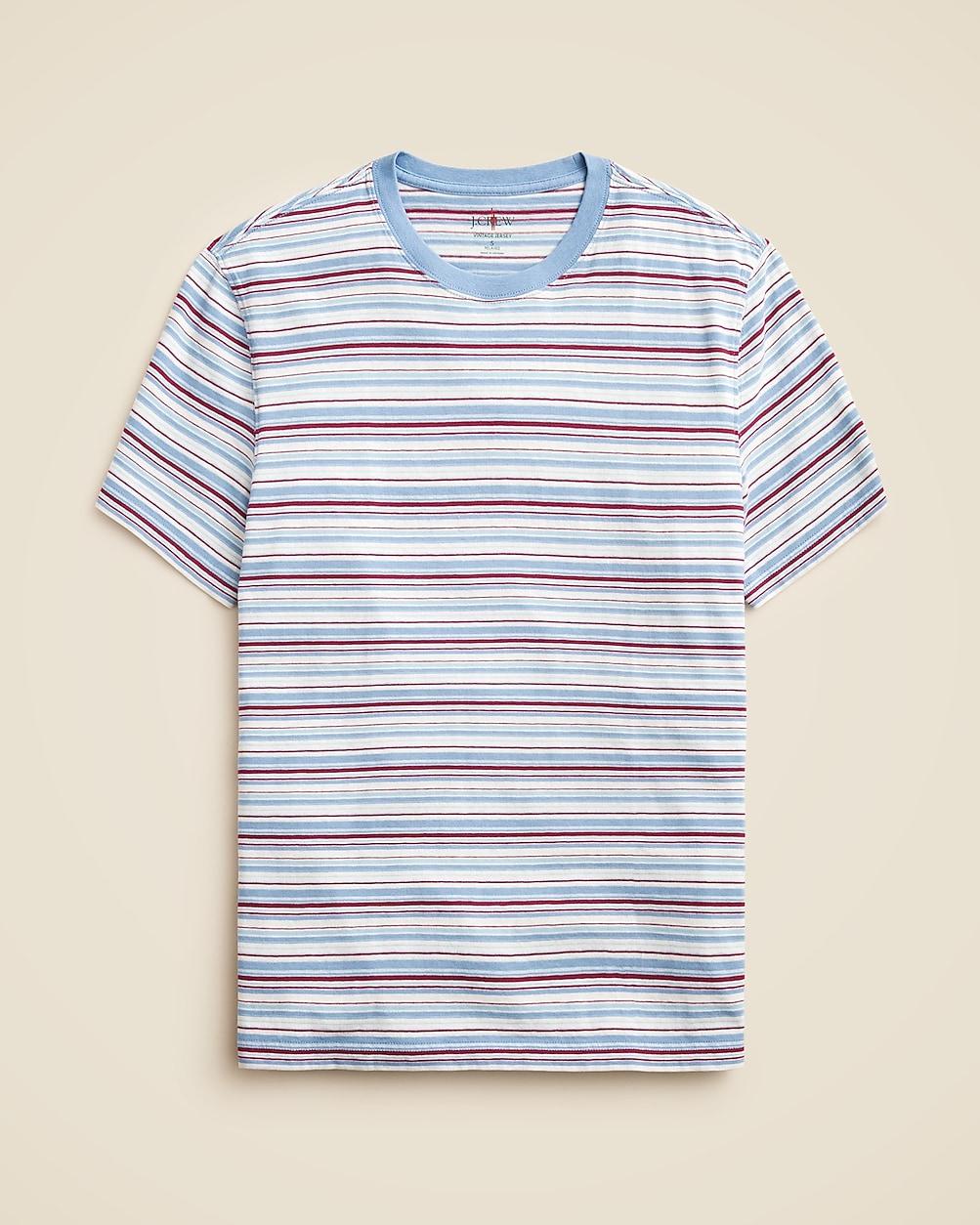 Tall vintage-wash cotton T-shirt in stripe by J.CREW