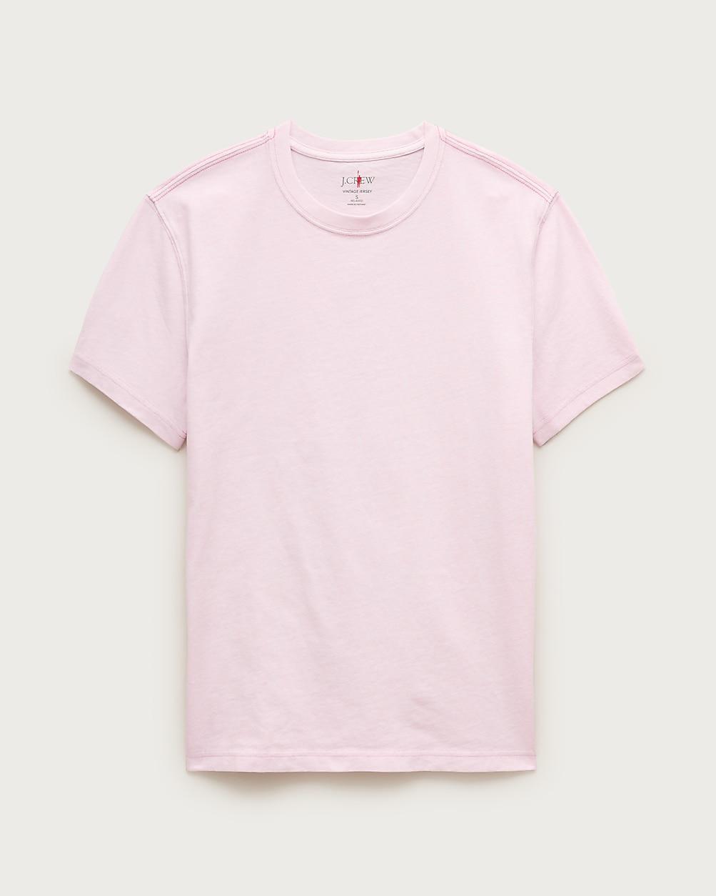 Tall vintage-wash cotton T-shirt with contrast stitching by J.CREW