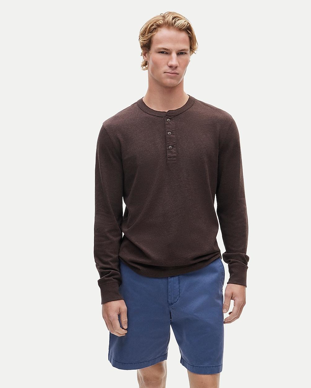 Tall vintage-wash cotton henley by J.CREW