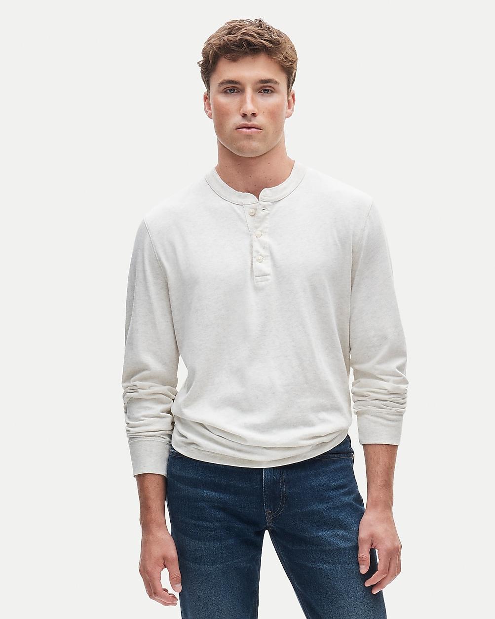 Tall vintage-wash cotton henley by J.CREW