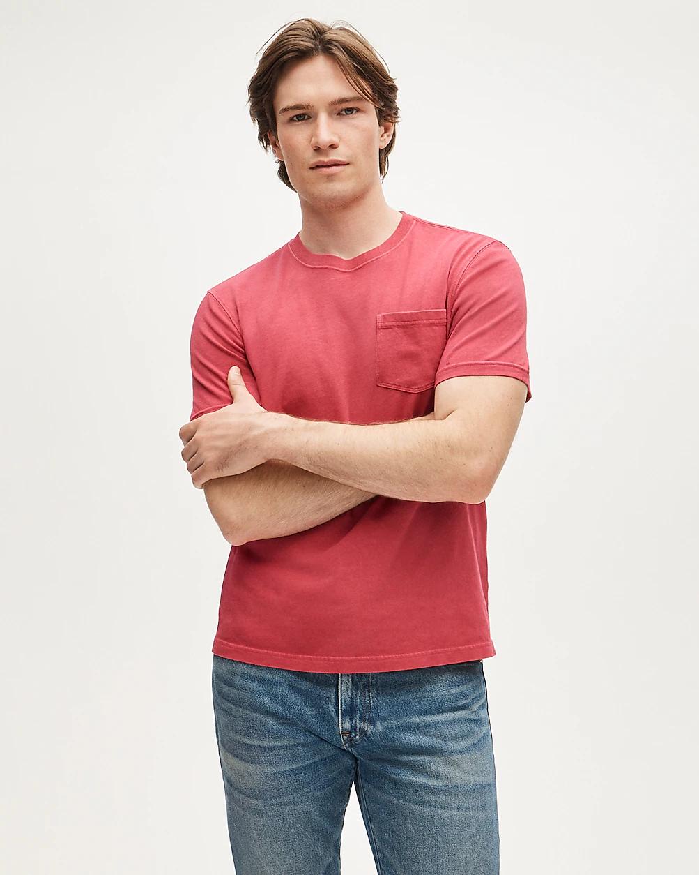 Tall vintage-wash cotton pocket T-shirt by J.CREW
