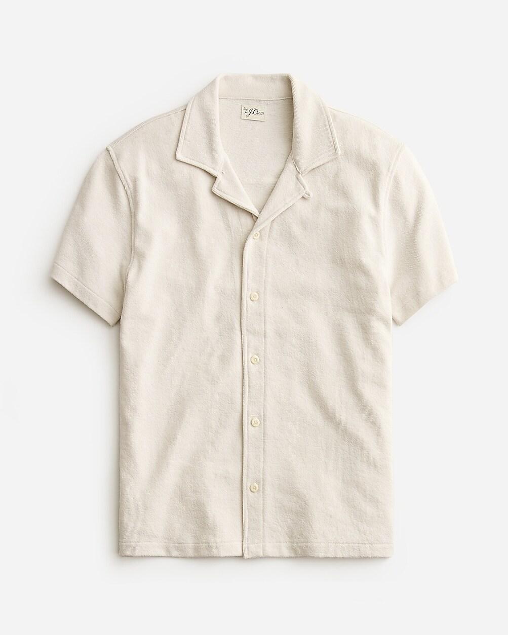 Textured camp-collar knit shirt by J.CREW