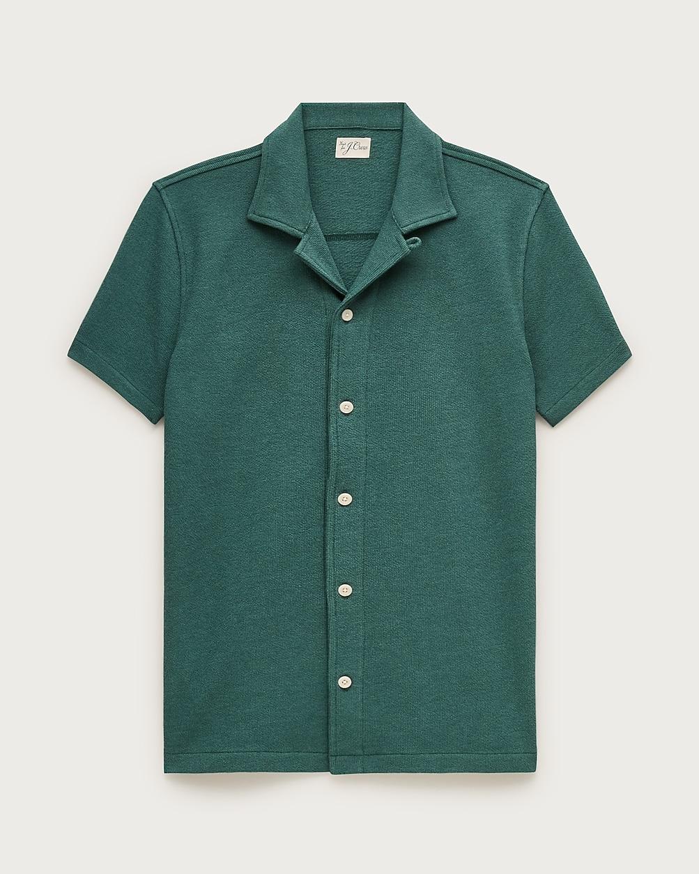 Textured camp-collar sweater-tee by J.CREW