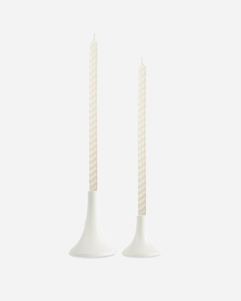 The Floral Society grand taper holder & candle set by J.CREW