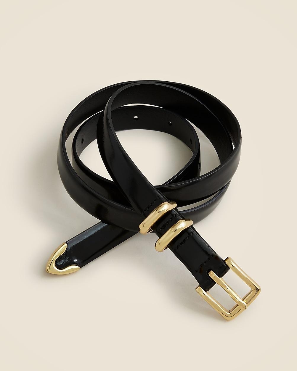 Thin spazzolato Italian leather belt by J.CREW