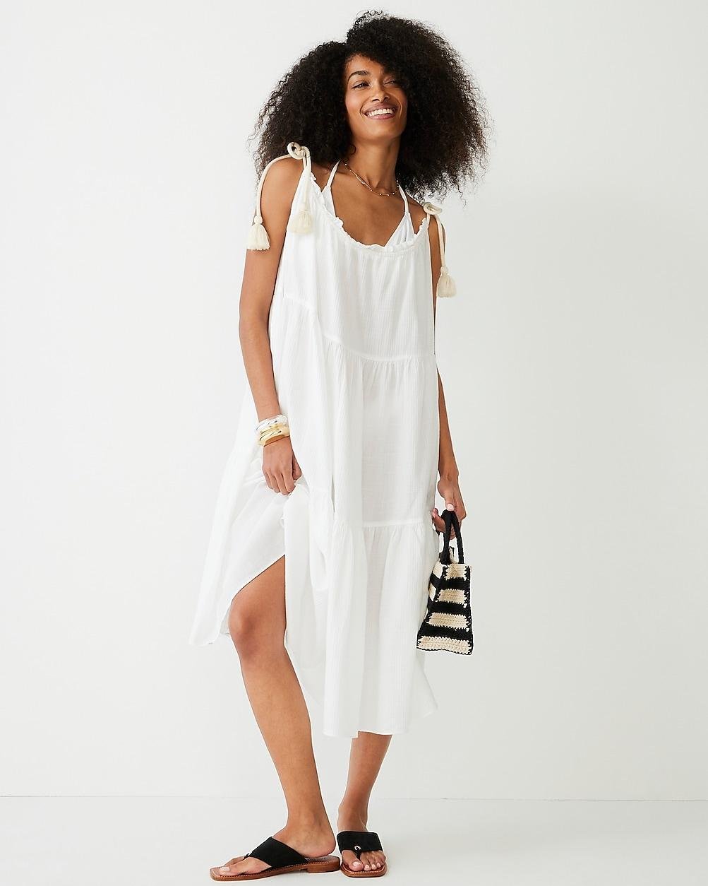 Tiered rope-tie sundress by J.CREW