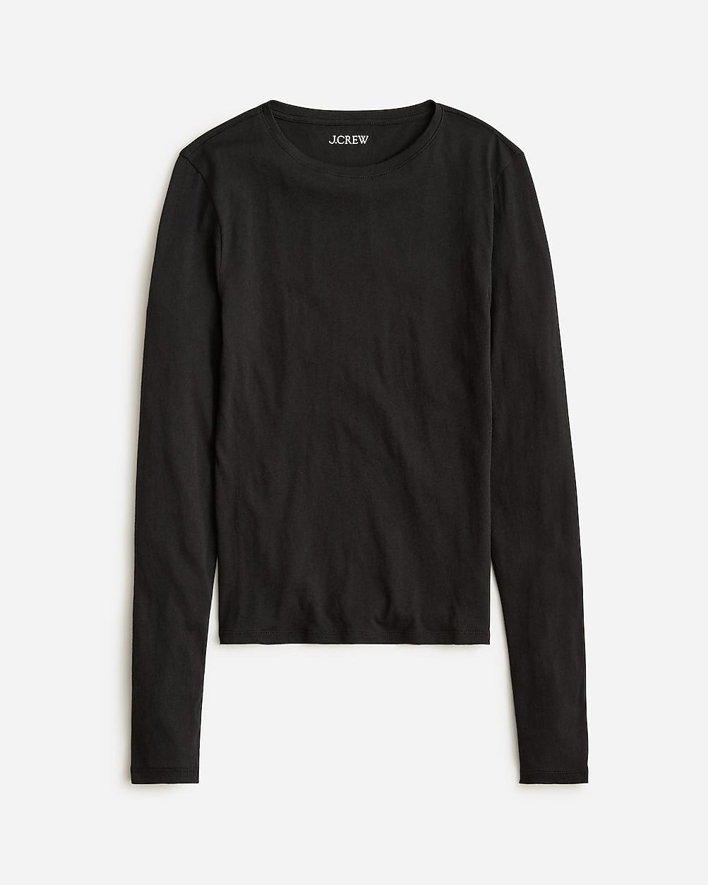 Tissue crepe long-sleeve T-shirt by J.CREW