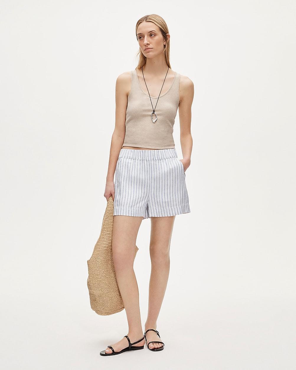 Tropez short in linen stripe by J.CREW